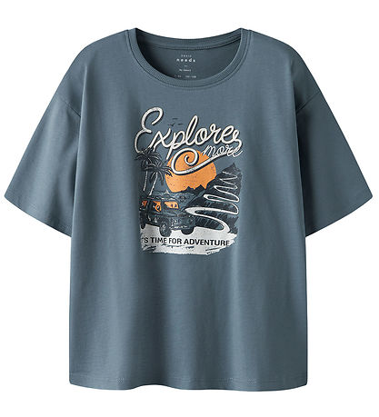 Name It T-shirt - NkmVictor - 2-Pak - Lemon Meringue/Blue Mirage