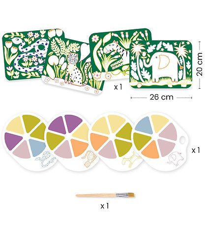Djeco Farvesæt - Palette Painting - Wild Ones