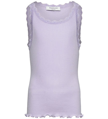 Rosemunde Top - Rib - Modal - Balta - Purple Heather