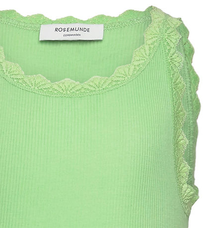 Rosemunde Top - Rib - Modal - Balta - Pistachio Green