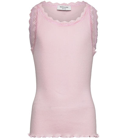 Rosemunde Top - Rib - Modal - Balta - Pink-a-Boo