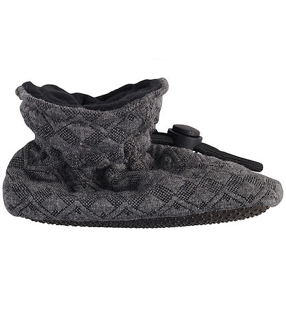 Melton Futter - Quiltet - Dark Grey Melange