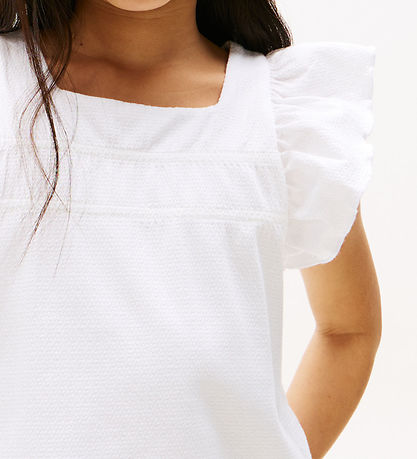Tommy Hilfiger Top - Ruffle - Hvid