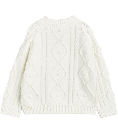 Mini Rodini Bluse - Strik - Offwhite m. Panda