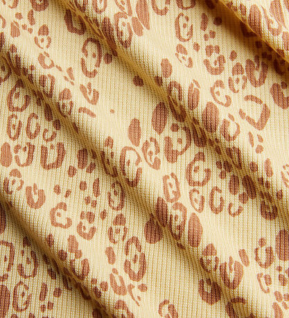 Mini Rodini Body l/æ - 2-pak - Pink/Beige m. Leopardprint