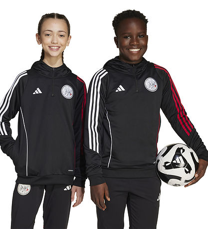 adidas Performance Hættetrøje - AJAX TR HODY - BLACK/WHITE/BOLRE