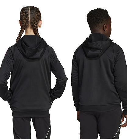 adidas Performance Hættetrøje - AJAX TR HODY - BLACK/WHITE/BOLRE