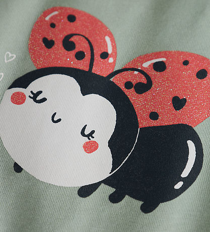 Name It T-shirt - NmfVix - Aqua Gray/Ladybird