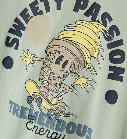 Name It T-shirt - NkmJalka - Aqua Gray/Lemon Meringue