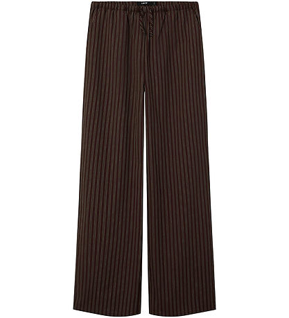 LMTD Bukser - NlfFouise - Chocolate Brown/Stripes