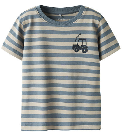 Name It T-shirt - NmmJamoe - Pure Cashmere/Blue Mirage