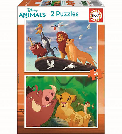 Educa Puslespil - 2x48 Brikker - The Lion King