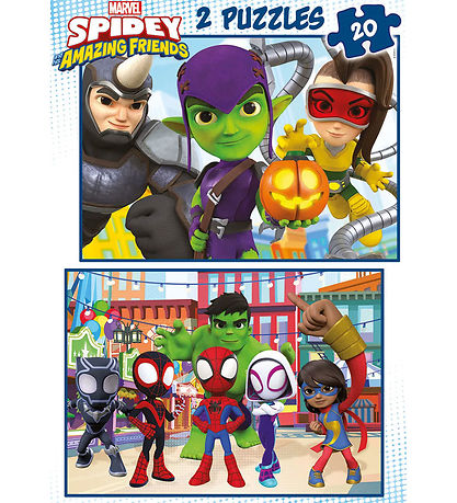 Educa Puslespil - 2x20 Brikker - Spidey & His Amazing Friends