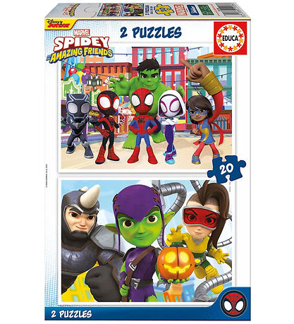 Educa Puslespil - 2x20 Brikker - Spidey & His Amazing Friends