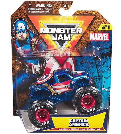 Monster Jam Truck - 1:64 - Marvel - Captain America
