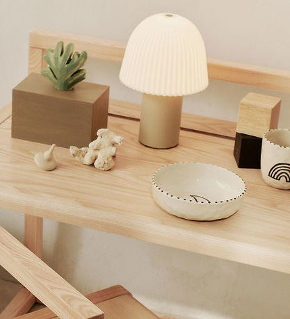 Ferm Living Lampe - Bærbar - Cashmere/Hvid