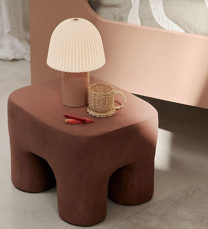 Ferm Living Lampe - Bærbar - Rosa/Hvid