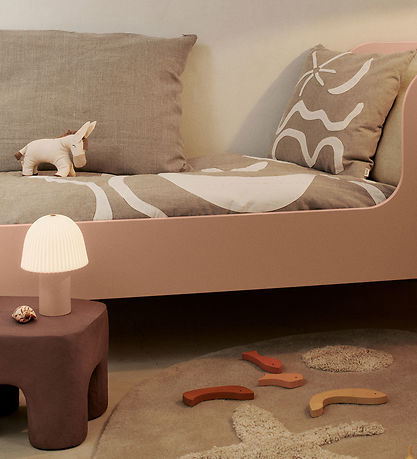 Ferm Living Lampe - Bærbar - Rosa/Hvid