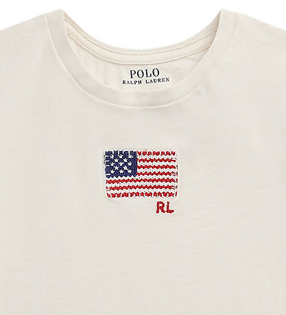 Polo Ralph Lauren T-shirt - Hvid m. Flag