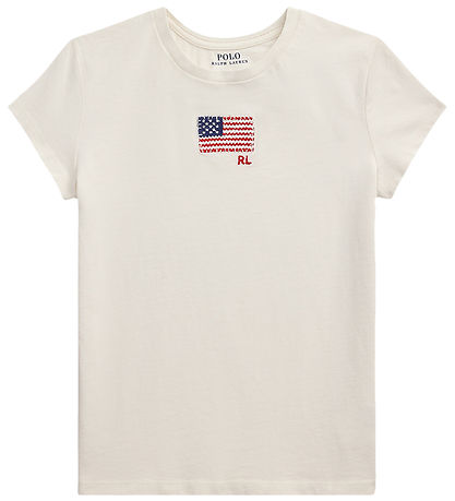 Polo Ralph Lauren T-shirt - Hvid m. Flag
