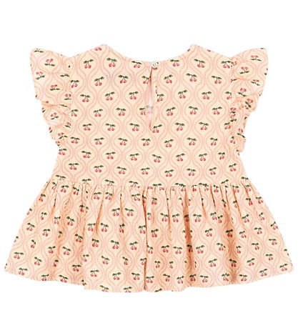 Konges Sløjd Top - Musselin - Coco - Cherry Pink Motif