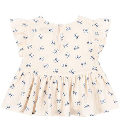 Konges Sløjd Top - Musselin - Coco - Bow Bleu