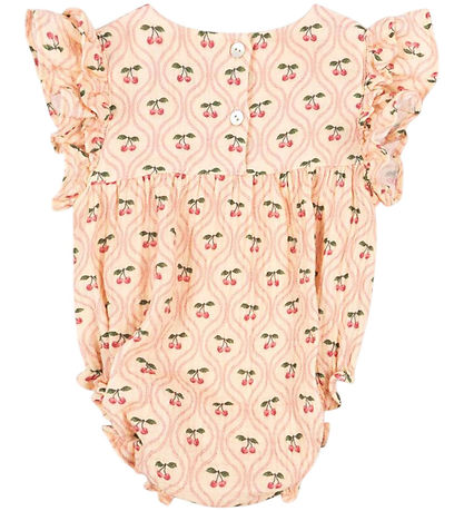Konges Sløjd Sommerdragt - Musselin - Coco - Cherry Pink Motif