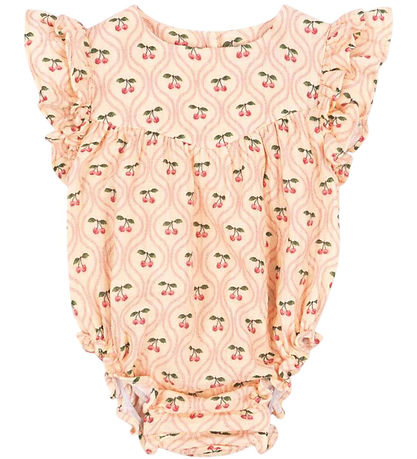 Konges Sløjd Sommerdragt - Musselin - Coco - Cherry Pink Motif