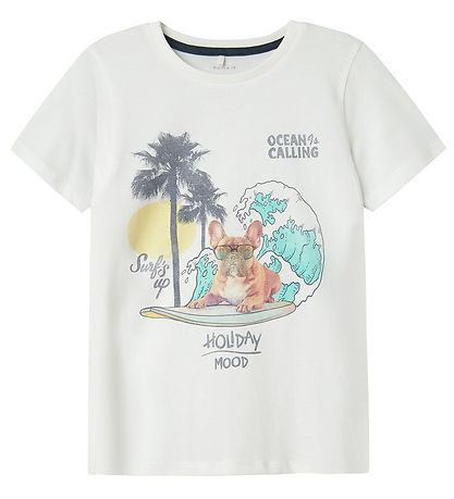 Name It T-shirt - NkmJass - Bright White m. Print