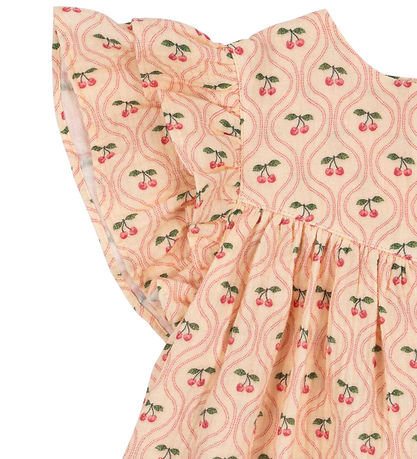 Konges Sløjd Kjole - Musselin - Coco - Cherry Pink Motif