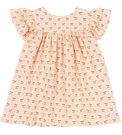 Konges Sløjd Kjole - Musselin - Coco - Cherry Pink Motif