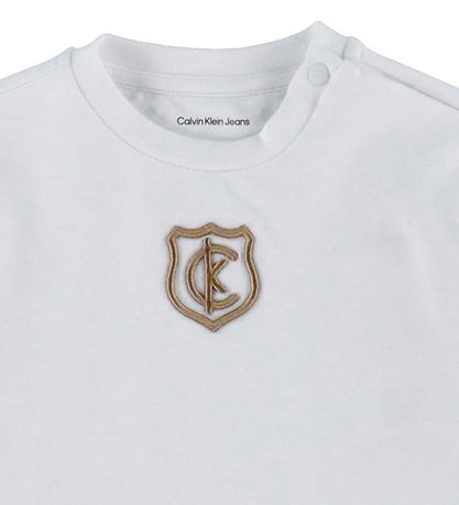 Calvin Klein Sweatshitt - Crest Logo - Bright White