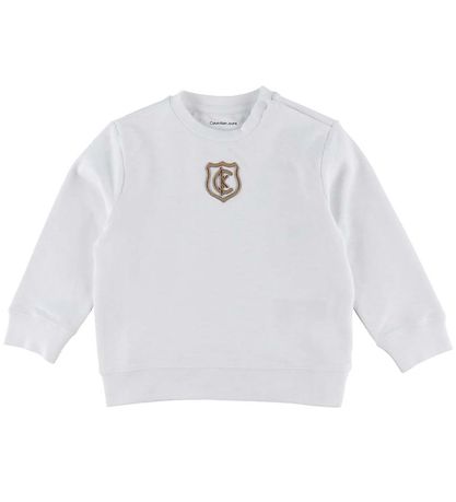 Calvin Klein Sweatshitt - Crest Logo - Bright White