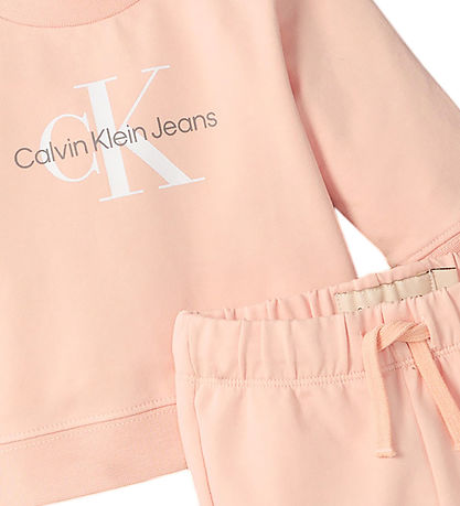 Calvin Klein Sweatsæt - Monogram - Spanish VillaPink