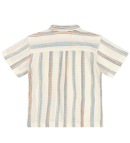 Konges Sløjd Skjorte K/Æ - Vincent - Antique White m. Striber
