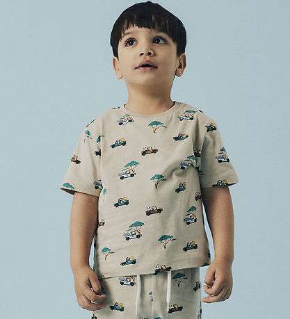 Name It T-shirt - NmmJivan - Island Fossil - m. Print