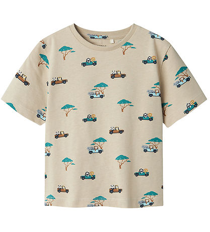 Name It T-shirt - NmmJivan - Island Fossil - m. Print