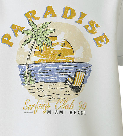 Name It T-shirt - NkmVux - Bright White/Paradise Club