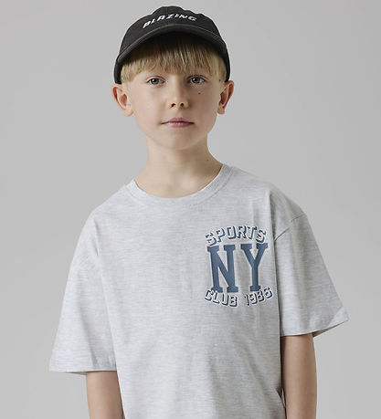 Name It T-shirt - NkmValix - Light Grey Melange/NY Sports Club