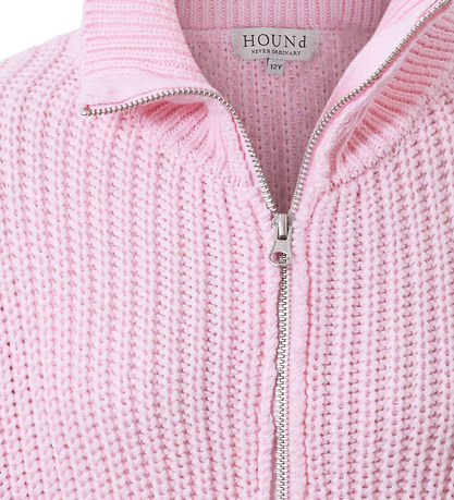 Hound Bluse m. Lynlås - Strik - Light Pink