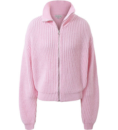 Hound Bluse m. Lynlås - Strik - Light Pink