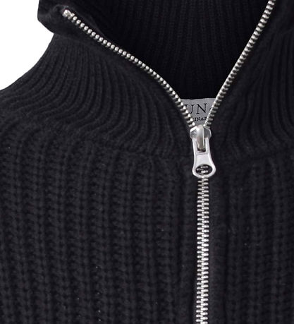 Hound Bluse m. Lynlås - Strik - Black