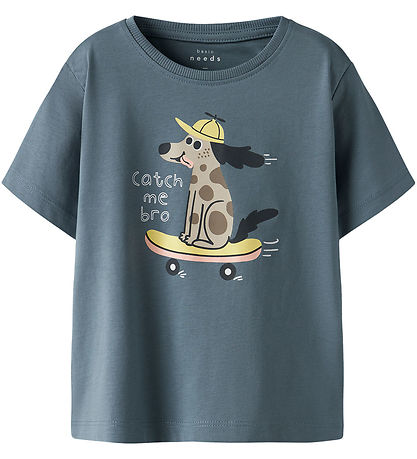 Name It T-shirt - NmmVictor - 2-Pak - Blue Mirage/Bright White