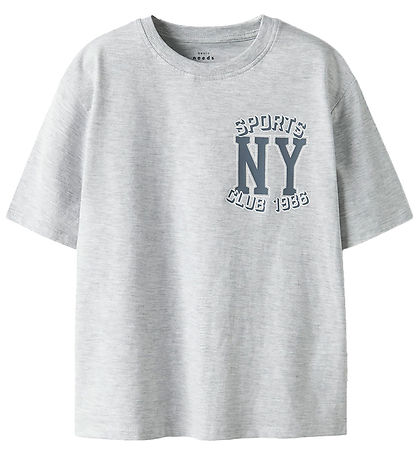 Name It - T-shirt - NkmValix - 2-Pak - Light Grey Melange/Black