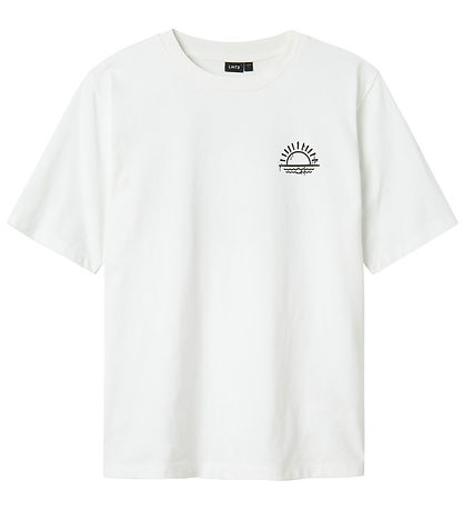 LMTD T-shirt - NlmFunset - Bright White/Black Bio