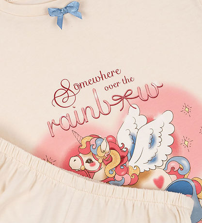 Konges Sløjd Sæt - T-shirt/Shorts - Famo Frill - Ecru