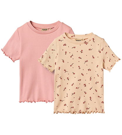 Wheat T-shirt - 2-pak - Alicia - Rose Water Flowers
