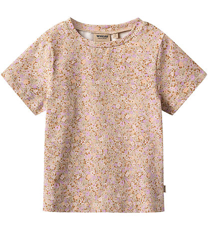 Wheat T-shirt - 2-pak - Manna - Lilac Flower Meadow