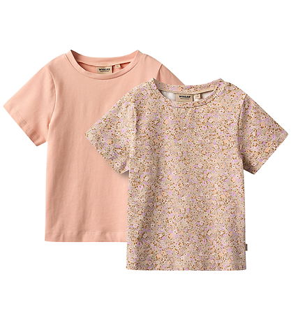 Wheat T-shirt - 2-pak - Manna - Lilac Flower Meadow