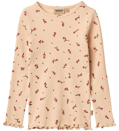 Wheat T-shirt - 2-pak - Rib - Ida - Rose Water Flowers